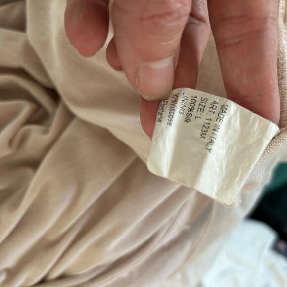 Eliana Baldi Silk Top Blouse Made in Italy Balletcore Romantic Princess Large - Picture 6 of 7